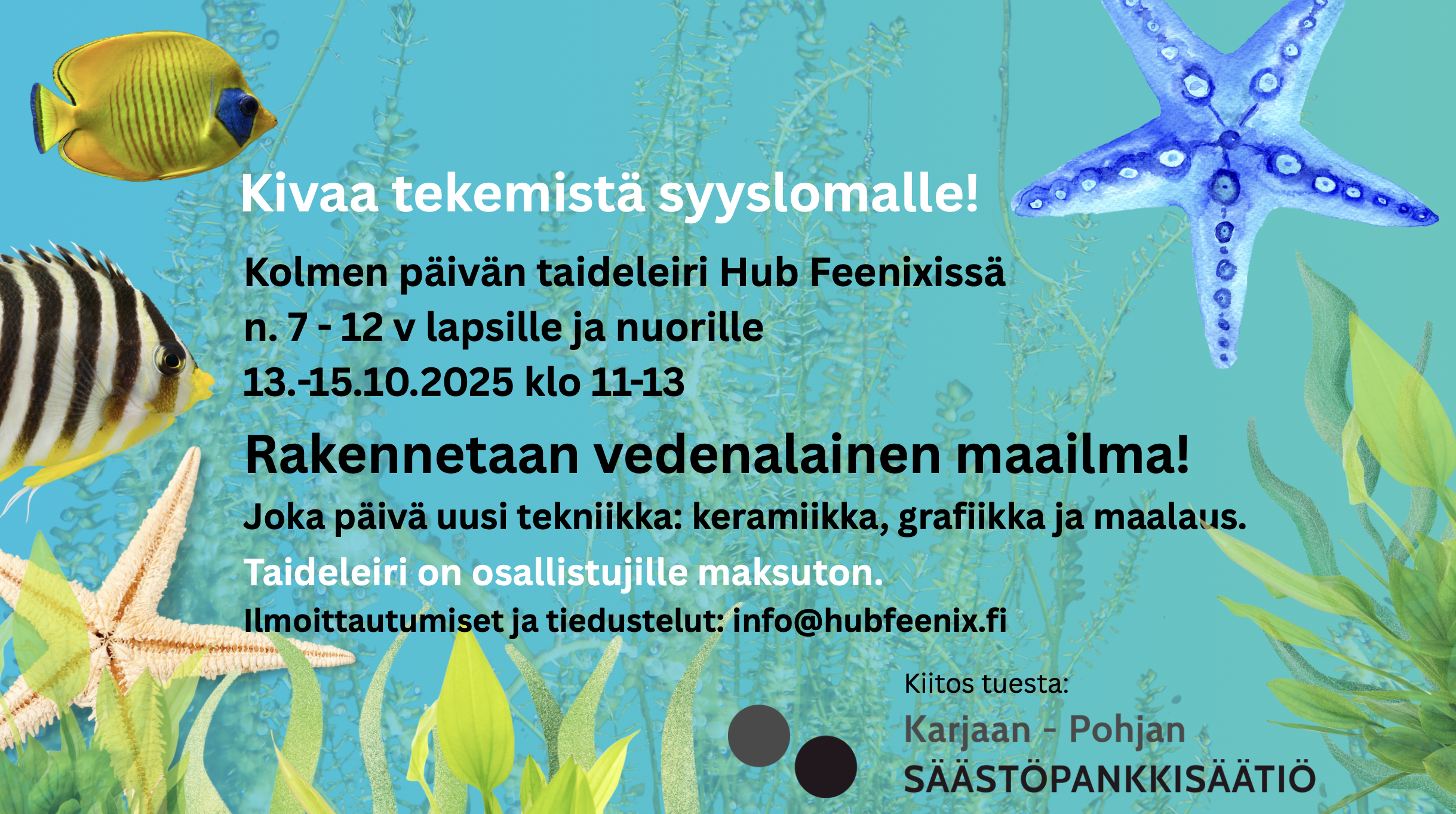 Kolmen päivän taideleiri lapsille ja nuorille