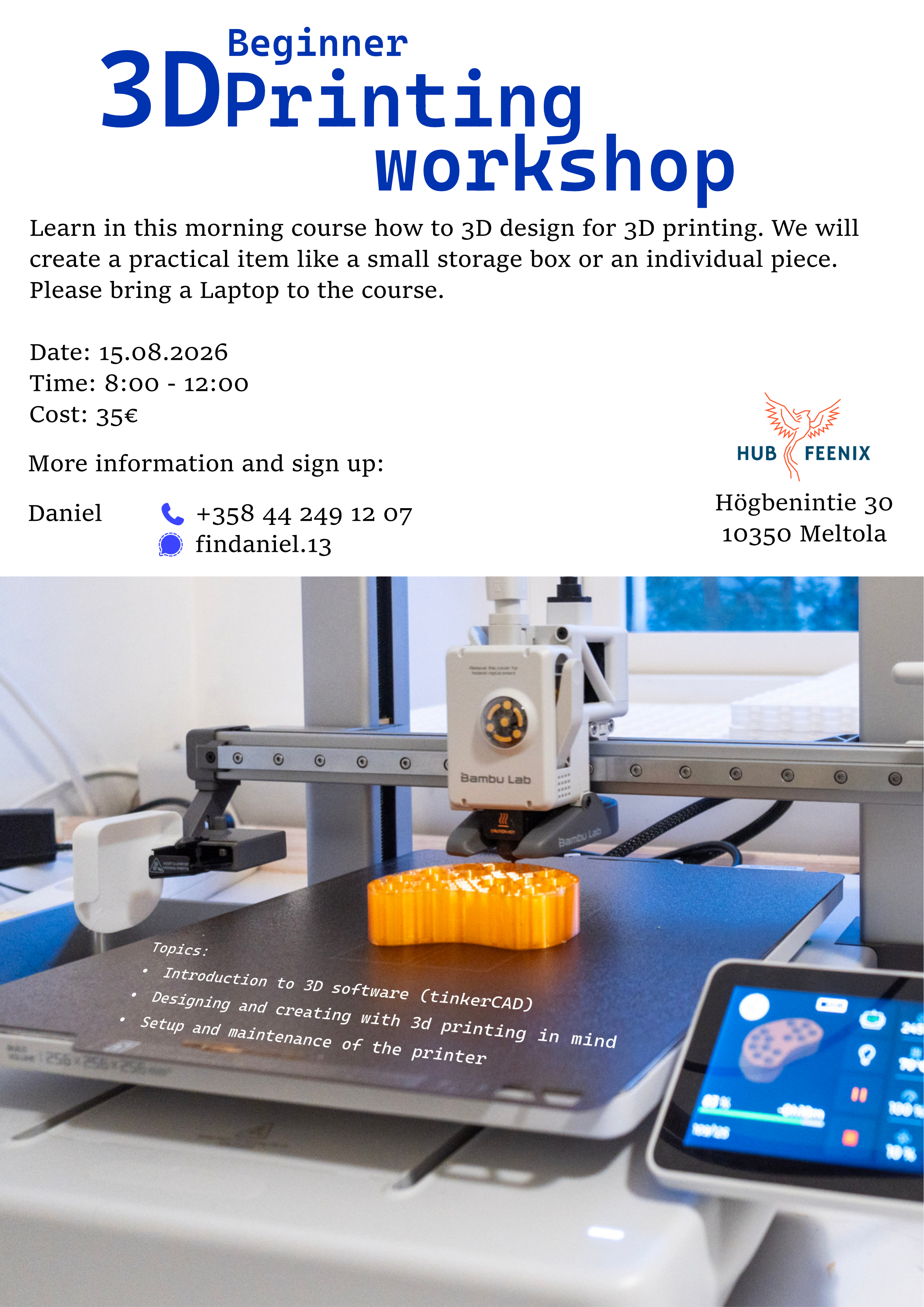 3D printing & designing workshop