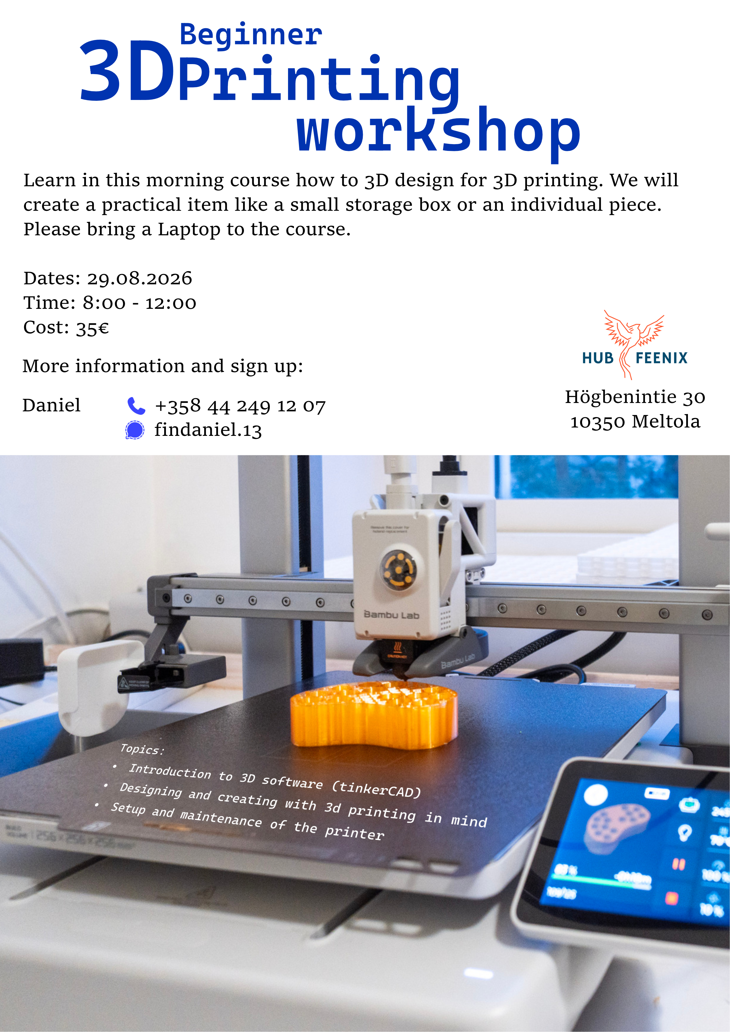 3D printing & designing workshop
